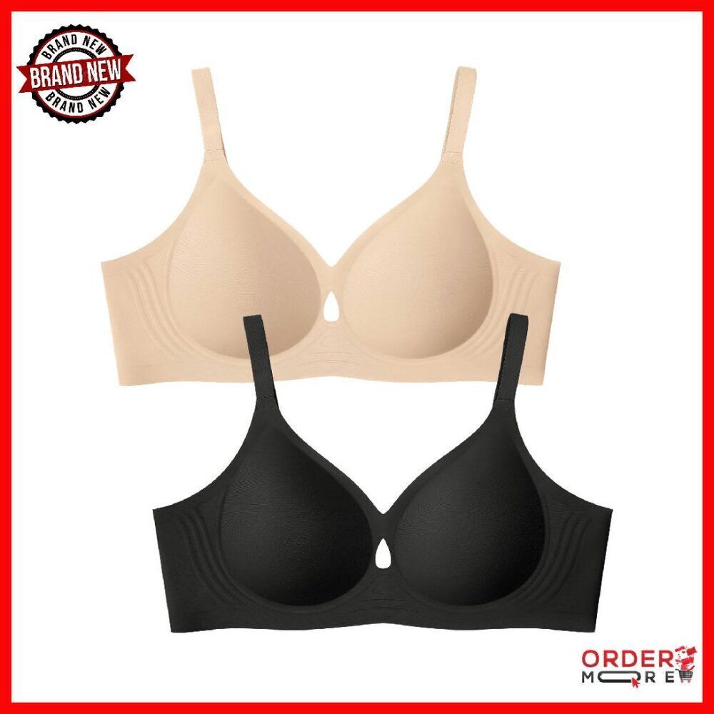 Wireless Seamless Push Up Bra Full Coverage Bralette Comfortable Everyday Wear